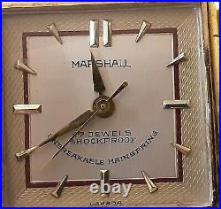 Antique MARSHALL POCKET WATCH 17 Jewels Runs Good brass copper case CANADA A+