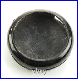 Antique Mid 1800s Black Metal and Enamel Pocket Watch Case JAX Insulator