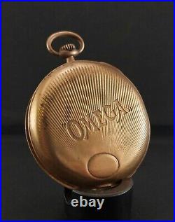 Antique OMEGA Retailer Advertising Pocket Watch's Hunter Case. 48mm. Ca 1906