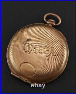Antique OMEGA Retailer Advertising Pocket Watch's Hunter Case. 48mm. Ca 1906