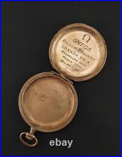 Antique OMEGA Retailer Advertising Pocket Watch's Hunter Case. 48mm. Ca 1906