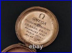 Antique OMEGA Retailer Advertising Pocket Watch's Hunter Case. 48mm. Ca 1906