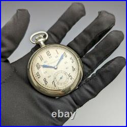 Antique Operation Good Swiss Peigues Pocket Watch Horse Sculpture Gold Case