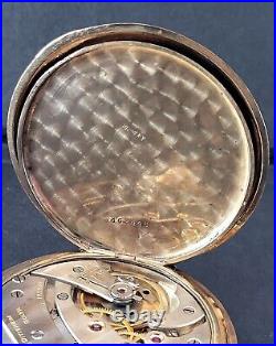 Antique Paul Ditisheim gold plated Hunter case 51mm Pocket watch. Porcelain dial