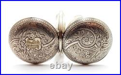 Antique Pocket Watch BILLODES Hunter Case Silver 50mm Circa 1900 Working