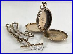 Antique Pocket Watch Case Gold Filled 20 Year Rope Chain