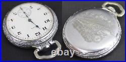 Antique Pocket Watch Elgin DEFIANCE case 16s 15j 1918 railroad engraving NICE