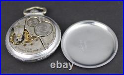 Antique Pocket Watch Elgin DEFIANCE case 16s 15j 1918 railroad engraving NICE