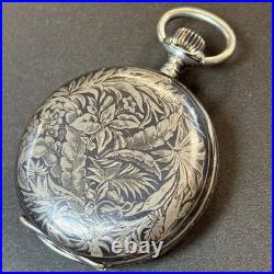 Antique Pocket Watch Gold Silver Enamel 15 Jewels Working Keeping Time 50mm