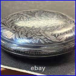 Antique Pocket Watch Gold Silver Enamel 15 Jewels Working Keeping Time 50mm