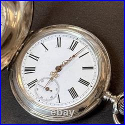 Antique Pocket Watch Gold Silver Enamel 15 Jewels Working Keeping Time 50mm