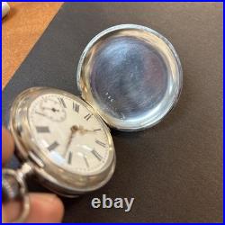 Antique Pocket Watch Gold Silver Enamel 15 Jewels Working Keeping Time 50mm