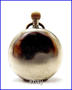 Antique Pocket Watch Open Face Hand Winding Case Steel 50mm Circa 1930 Working
