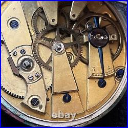 Antique Pocket Watch P&CC Silver Case Key Wind Set Breguet F Chappement 53MM