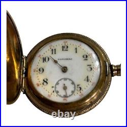 Antique Potomac Pocket Watch With Hunter Case Gold Filled Working