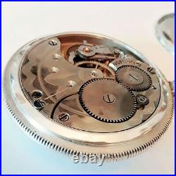 Antique? REGINA Canadian Pocket Watch 16s 7 Jewels Sterling Silver Case