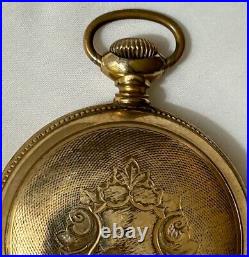 Antique R. E. Chalmers & Co Chicago Pocket Watch Gold Filled Monitor Case 19th Ce