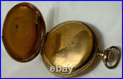 Antique R. E. Chalmers & Co Chicago Pocket Watch Gold Filled Monitor Case 19th Ce