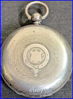 Antique Railway Sterling Silver Fusee Pocket Watch Case Stamp #15 London Hb Rare