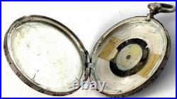 Antique Rare Silver Pocket Watch Case Deutsches Reich Funf Mark Coin 1876