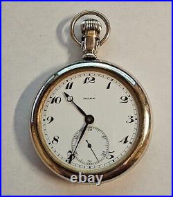 Antique Rode Swiss pocket watch 21 Jewel 5 adjusts 39.78 mm Swing out case