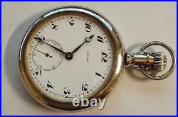 Antique Rode Swiss pocket watch 21 Jewel 5 adjusts 39.78 mm Swing out case