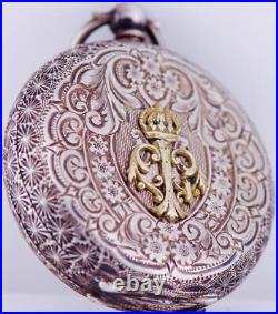 Antique Royal Presentation Pocket Watch Silver Case Monogram of King Ferdinand