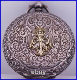 Antique Royal Presentation Pocket Watch Silver Case-Monogram of King Ferdinand
