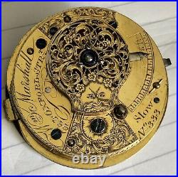 Antique Silver Pair Cased Verge Pocket Watch. (william Marshall Movement)