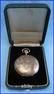 Antique Standard Pocket Watch, Philadelphia Case, 1800s, Original Box, Engraved