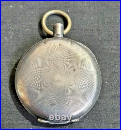 Antique Sterling Silver Fob Fusee Pocket Watch Case Scotland Stamp #1/181995 Old