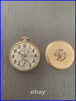 Antique Studebaker Elgin Illinois Watch Case Co 21 Jewels Pocket Watch VINTAGE