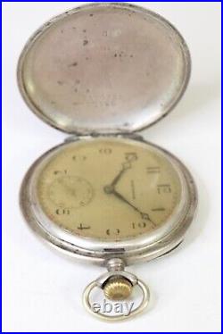 Antique Swiss DOMINATOR slimline 875 SILVER Pocket Watch SERVICED W242