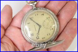 Antique Swiss DOMINATOR slimline 875 SILVER Pocket Watch SERVICED W242