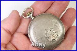 Antique Swiss DOMINATOR slimline 875 SILVER Pocket Watch SERVICED W242