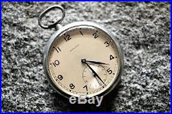 Antique Swiss LONGINES pocket watch steel case for repair from 1 Euro