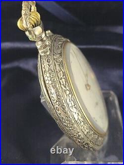 Antique Tavaness Pocket Watch Made in Hungary, Very rare Fishing / Erotic scene