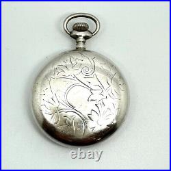 Antique Tyrol Pocket Watch is sterling silver case for parts, repair or restore