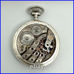 Antique Tyrol Pocket Watch is sterling silver case for parts, repair or restore
