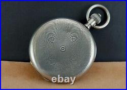 Antique ULYSSE NARDIN Sterling Silver 50mm Hunter Case Pocket Watch