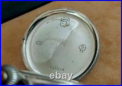 Antique ULYSSE NARDIN Sterling Silver 50mm Hunter Case Pocket Watch