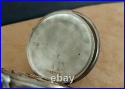 Antique ULYSSE NARDIN Sterling Silver 50mm Hunter Case Pocket Watch