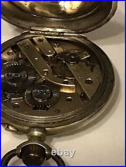 Antique Very Ornate Pocket Watch In Its Original Case