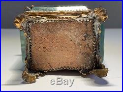 Antique Victorian Pocket Watch Holder Display Case Beveled Glass Box Grand Tour