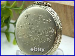 Antique Vintage 14KGF pocket watch case University of Chattanooga Football 1929