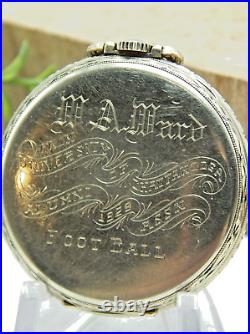 Antique Vintage 14KGF pocket watch case University of Chattanooga Football 1929