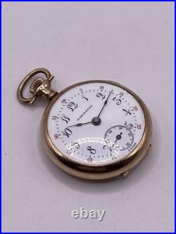 Antique Vintage Pocket Watch 20-Year Case GF Gold Filled wi/ Diamond! Runs! WOW