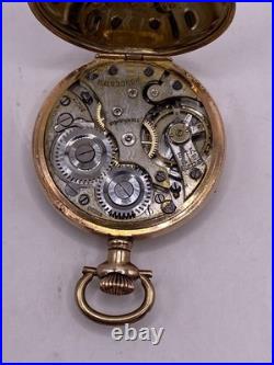 Antique Vintage Pocket Watch 20-Year Case GF Gold Filled wi/ Diamond! Runs! WOW
