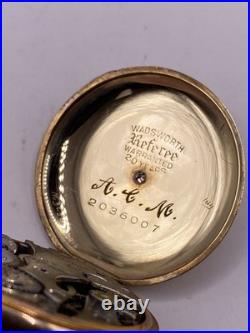 Antique Vintage Pocket Watch 20-Year Case GF Gold Filled wi/ Diamond! Runs! WOW