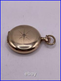 Antique Vintage Pocket Watch 20-Year Case GF Gold Filled wi/ Diamond! Runs! WOW